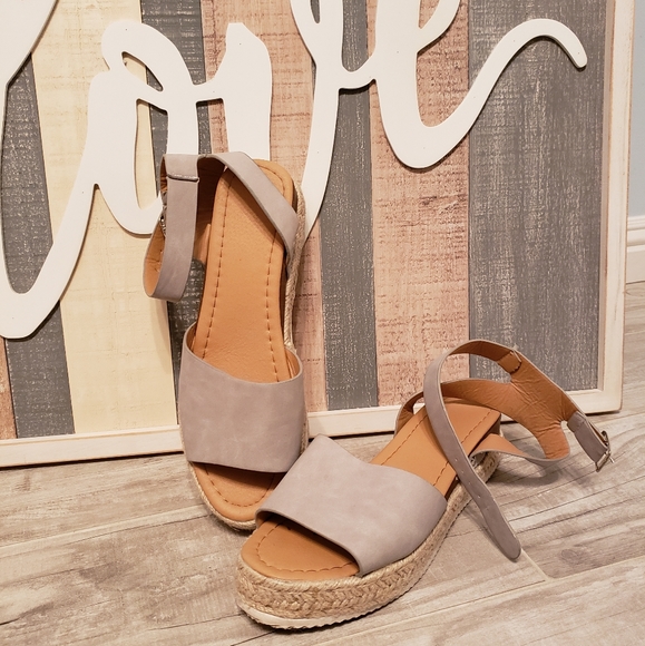 Shoes - Gray Espadrilles